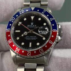 Pre Owned Rolex GMT Master 16700 Automatic Pepsi Red & Blue Stainless Steel Men's Wristwatch 40mm