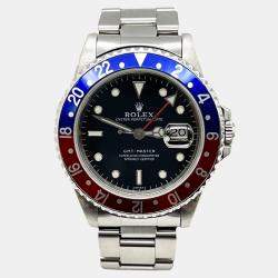 Pre Owned Rolex GMT Master 16700 Automatic Pepsi Red & Blue Stainless Steel Men's Wristwatch 40mm