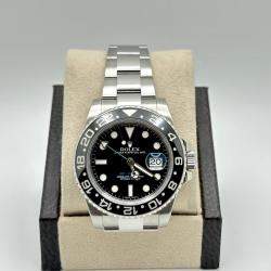 Pre Owned Rolex GMT Master II 116710 Automatic Black Stainless Steel Men's Wristwatch 40 mm