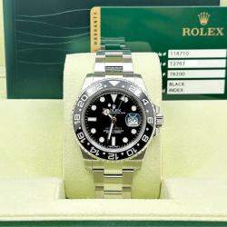 Pre Owned Rolex GMT Master II 116710 Automatic Black Stainless Steel Men's Wristwatch 40 mm