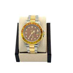 Pre Owned Rolex GMT Master II 16713 Automatic Root Beer 18K Yellow Gold & Stainless Steel Men's Wristwatch 40mm