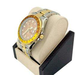 Pre Owned Rolex GMT Master II 16713 Automatic Root Beer 18K Yellow Gold & Stainless Steel Men's Wristwatch 40mm