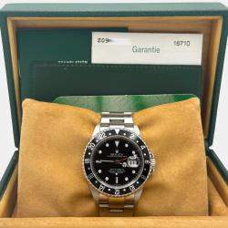 Pre Owned Rolex GMT-Master II 16710 Automatic Black Stainless Steel Men's Wristwatch 40 mm