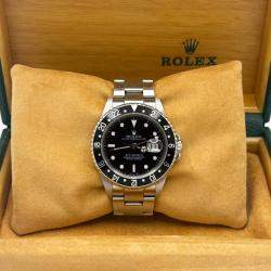 Pre Owned Rolex GMT-Master II 16710 Automatic Black Stainless Steel Men's Wristwatch 40 mm
