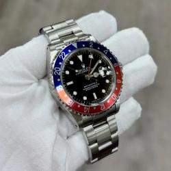 Pre Owned Rolex GMT-Master II 16710 Automatic Pepsi Red & Blue Stainless Steel Men's Wristwatch 40 mm