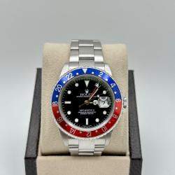 Pre Owned Rolex GMT-Master II 16710 Automatic Pepsi Red & Blue Stainless Steel Men's Wristwatch 40 mm