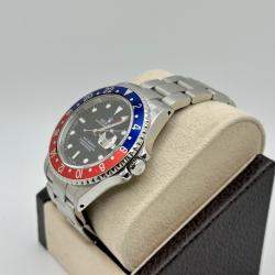 Pre Owned Rolex GMT-Master II 16710 Automatic Pepsi Red & Blue Stainless Steel Men's Wristwatch 40 mm