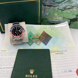 Pre Owned Rolex GMT-Master II 16710 Automatic Pepsi Red & Blue Stainless Steel Men's Wristwatch 40 mm