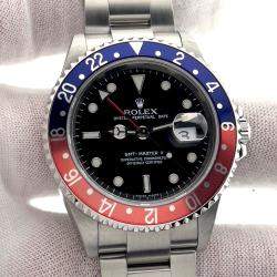 Pre Owned Rolex GMT-Master II 16710 Automatic Pepsi Red & Blue Stainless Steel Men's Wristwatch 40 mm