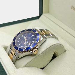 Pre Owned Rolex Submariner 16613 Automatic Blue 18K Yellow Gold & Stainless Steel Men's Wristwatch 40mm