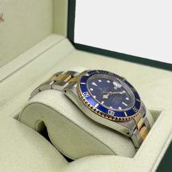 Pre Owned Rolex Submariner 16613 Automatic Blue 18K Yellow Gold & Stainless Steel Men's Wristwatch 40mm