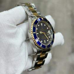 Pre Owned Rolex Submariner 16613 Automatic Blue 18K Yellow Gold & Stainless Steel Men's Wristwatch 40mm
