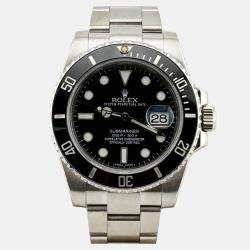 Pre Owned Rolex Submariner Date 116610 Automatic Black Stainless Steel Men's Wristwatch 40mm