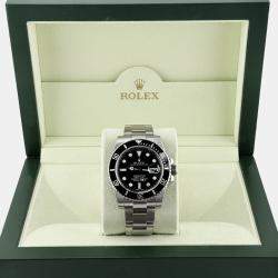 Pre Owned Rolex Submariner Date 116610 Automatic Black Stainless Steel Men's Wristwatch 40mm