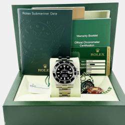 Pre Owned Rolex Submariner Date 116610 Automatic Black Stainless Steel Men's Wristwatch 40mm