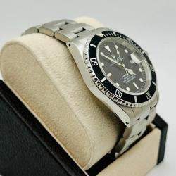 Pre Owned Rolex Submariner Date 16610 Automatic Black Stainless Steel Men's Wristwatch 40mm