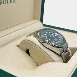 Pre Owned Rolex Submariner Hulk 116610V Automatic Green Stainless Steel Men's Wristwatch 40mm