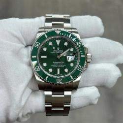Pre Owned Rolex Submariner Hulk 116610V Automatic Green Stainless Steel Men's Wristwatch 40mm