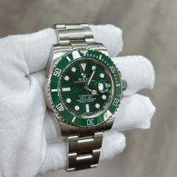 Pre Owned Rolex Submariner Hulk 116610V Automatic Green Stainless Steel Men's Wristwatch 40mm