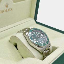 Pre Owned Rolex Submariner Hulk 116610V Automatic Green Stainless Steel Men's Wristwatch 40mm