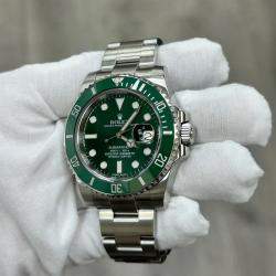 Pre Owned Rolex Submariner Hulk 116610V Automatic Green Stainless Steel Men's Wristwatch 40mm