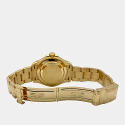 Pre Owned Rolex Yacht Master 16628 Automatic Black 18K Yellow Gold Men's Wristwatch 40mm