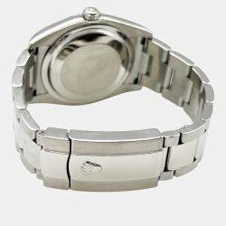 Pre Owned Rolex Datejust 116234 Automatic Mother Of Pearl 18K White Gold & Stainless Steel Men's Wristwatch 36mm