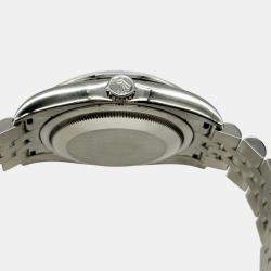 Pre Owned Rolex Datejust 116244 Automatic Rhodium Diamond Stainless Steel Men's Wristwatch 36 mm