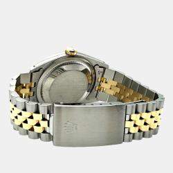 Pre Owned Rolex Datejust 16233 Automatic Champagne Stainless Steel 18K Yellow Gold Men's Wristwatch 36 mm