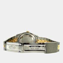 Pre Owned Rolex Datejust 16233 Automatic Champagne Stainless Steel 18K Yellow Gold Men's Wristwatch 36 mm
