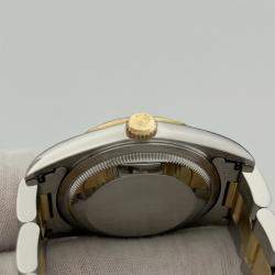 Pre Owned Rolex Datejust 16233 Automatic Roman Ivory Stainless Steel 18K Yellow Gold Men's Wristwatch 36 mm