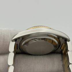 Pre Owned Rolex Datejust 16233 Automatic Roman Ivory Stainless Steel 18K Yellow Gold Men's Wristwatch 36 mm