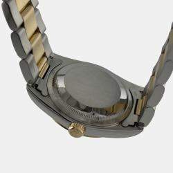 Pre Owned Rolex Datejust 16233 Automatic Roman Ivory Stainless Steel 18K Yellow Gold Men's Wristwatch 36 mm