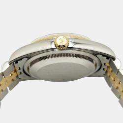 Pre Owned Rolex Datejust 16233 Automatic Mother of Pearl Diamond Stainless Steel 18K Gold Jubilee Men's Wristwatch 36 mm