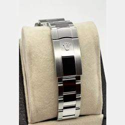 Pre Owned Rolex Datejust 126334 Automatic Black Diamond 18K White Gold Stainless Steel Men's Wristwatch 41 mm