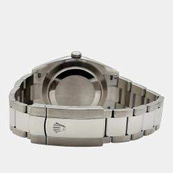 Pre Owned Rolex Datejust 126334 Automatic Mother of Pearl Diamond Stainless Steel 18K White Gold Men's Wristwatch 41 mm