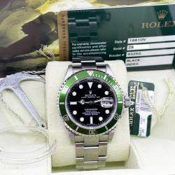 Pre Owned Rolex Submariner 16610V Automatic Black Stainless Steel Men's Wristwatch 40 mm