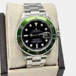 Pre Owned Rolex Submariner 16610V Automatic Black Stainless Steel Men's Wristwatch 40 mm