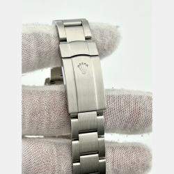 Pre Owned Rolex Oyster Perpetual 116000 Automatic Silver Stainless Steel Men's Wristwatch 36 mm