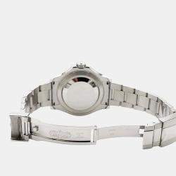 Pre Owned Rolex Yacht Master 116622 Automatic Rhodium Platinum Stainless Steel Men's Wristwatch 40 mm