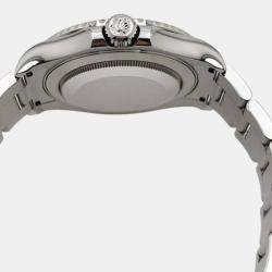 Pre Owned Rolex Yacht Master 116622 Automatic Rhodium Platinum Stainless Steel Men's Wristwatch 40 mm