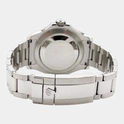 Pre Owned Rolex Yacht Master 116622 Automatic Rhodium Platinum Stainless Steel Men's Wristwatch 40 mm