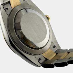 Pre Owned Rolex Datejust 126333 Automatic Black Diamond 18K Yellow Gold Stainless Steel Men's Wristwatch 41 mm