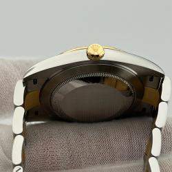 Pre Owned Rolex Datejust 126333 Automatic Black Diamond 18K Yellow Gold Stainless Steel Men's Wristwatch 41 mm