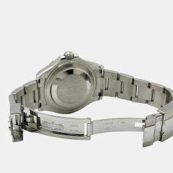Pre Owned Rolex Yacht Master 268622 Automatic Slate Platinum Stainless Steel Men's Wristwatch 37 mm