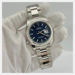 Pre Owned Rolex Datejust 116200 Automatic Blue Stainless Steel Men's Wristwatch 36 mm