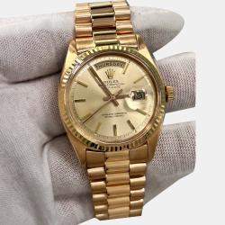Pre Owned Rolex President Day-Date 1803 Automatic 18K Rose Gold Men's Wristwatch 36 mm