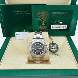 Pre Owned Rolex Yacht-Master 126622 Automatic Slate Rhodium Stainless Steel Men's Wristwatch 40 mm