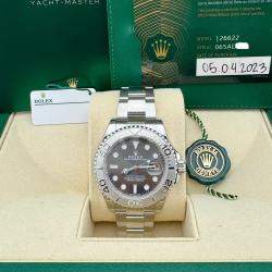 Pre Owned Rolex Yacht-Master 126622 Automatic Slate Rhodium Stainless Steel Men's Wristwatch 40 mm