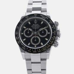 Pre Owned Rolex Cosmograph Daytona 116500LN Automatic Black Stainless Steel Men's Wristwatch 40 mm